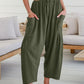 Breezy Loose Fit Linen Blend Wide-Leg Pants with Pockets for Women