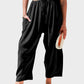 Breezy Loose Fit Linen Blend Wide-Leg Pants with Pockets for Women