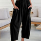 Breezy Loose Fit Linen Blend Wide-Leg Pants with Pockets for Women