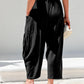 Breezy Loose Fit Linen Blend Wide-Leg Pants with Pockets for Women