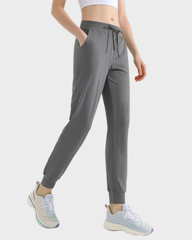 Luxurious Brushed Tapered Jogger Fitness Pants – Soft, Sweat-Wicking, Quick-Dry Comfort