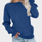 Comfortable Oversized Solid Crewneck Sweatshirt Pullover with Kangaroo Pocket
