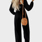 Versatile Square Neck Wide-Leg Jumpsuit with Smocked Waist and Pockets