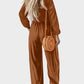 Versatile Square Neck Wide-Leg Jumpsuit with Smocked Waist and Pockets