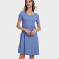 Ultra-Soft V-Neck T-Shirt Dress with Pockets - Casual Flowy Swing Design