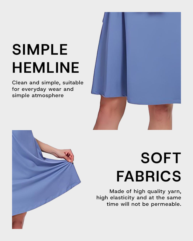 Ultra-Soft V-Neck T-Shirt Dress with Pockets - Casual Flowy Swing Design