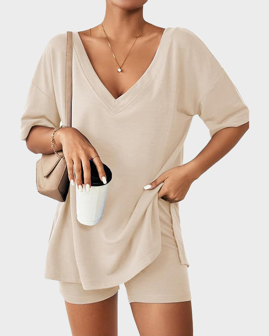Chic Oversized Comfy Knit Lounge Set for Women - 2 Piece