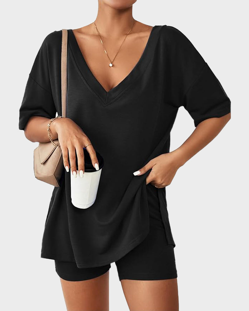 Chic Oversized Comfy Knit Lounge Set for Women - 2 Piece