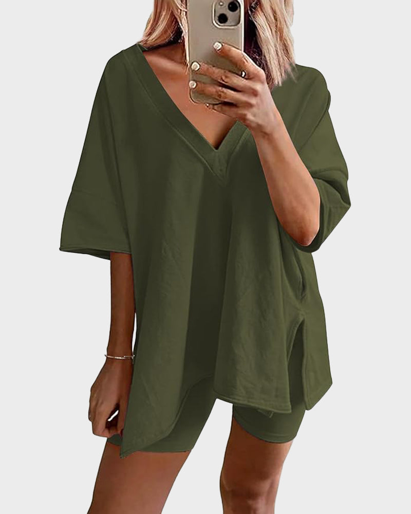 Chic Oversized Comfy Knit Lounge Set for Women - 2 Piece