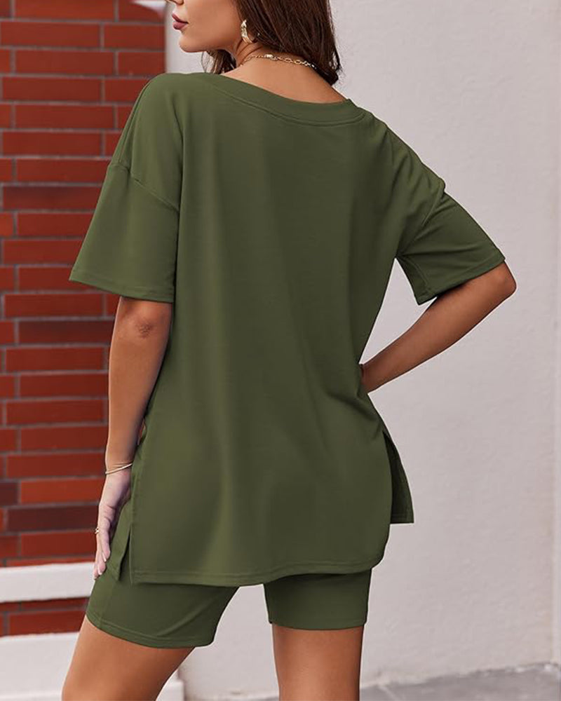 Chic Oversized Comfy Knit Lounge Set for Women - 2 Piece