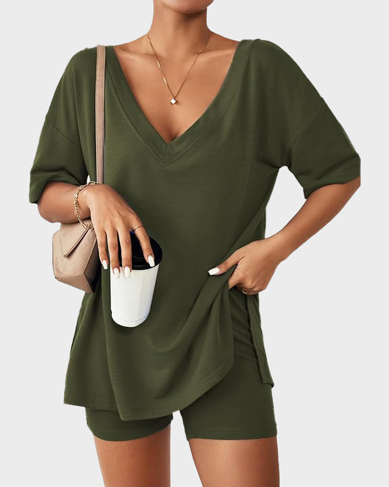Chic Oversized Comfy Knit Lounge Set for Women - 2 Piece