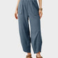 Comfy Flowy Wide-Leg Palazzo Lounge Pants with Pockets & Elastic Waist