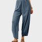 Comfy Flowy Wide-Leg Palazzo Lounge Pants with Pockets & Elastic Waist