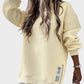 Stylish Oversized Long Sleeve Sweatshirt with Trendy Side Zipper Slit