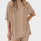 Cozy Oversized Crewneck 2-Piece Lounge Set with Split Hem Comfort