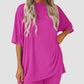 Cozy Oversized Crewneck 2-Piece Lounge Set with Split Hem Comfort