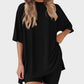 Cozy Oversized Crewneck 2-Piece Lounge Set with Split Hem Comfort