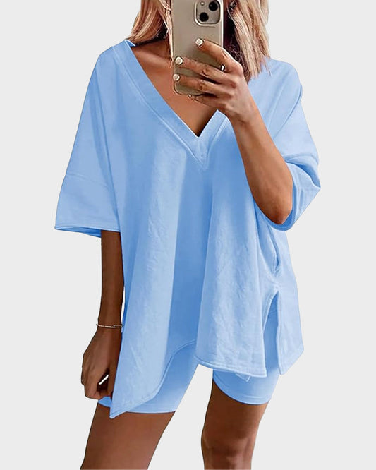 Chic Oversized Comfy Knit Lounge Set for Women - 2 Piece