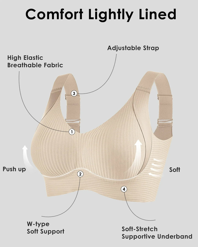 Ultimate Comfort Full Coverage Wireless Lightly Lined Everyday Bra for Women