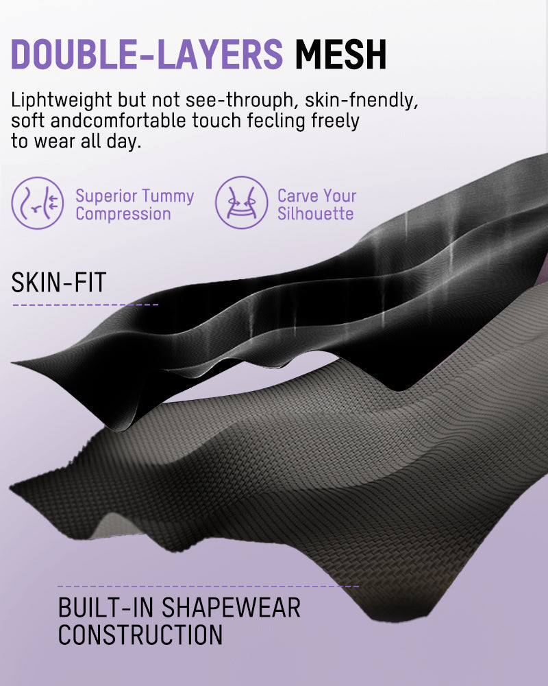 Comfort Sculpt Shapewear Bodysuit: Built-In Wireless Bra, Tummy Control, Mid-Thigh