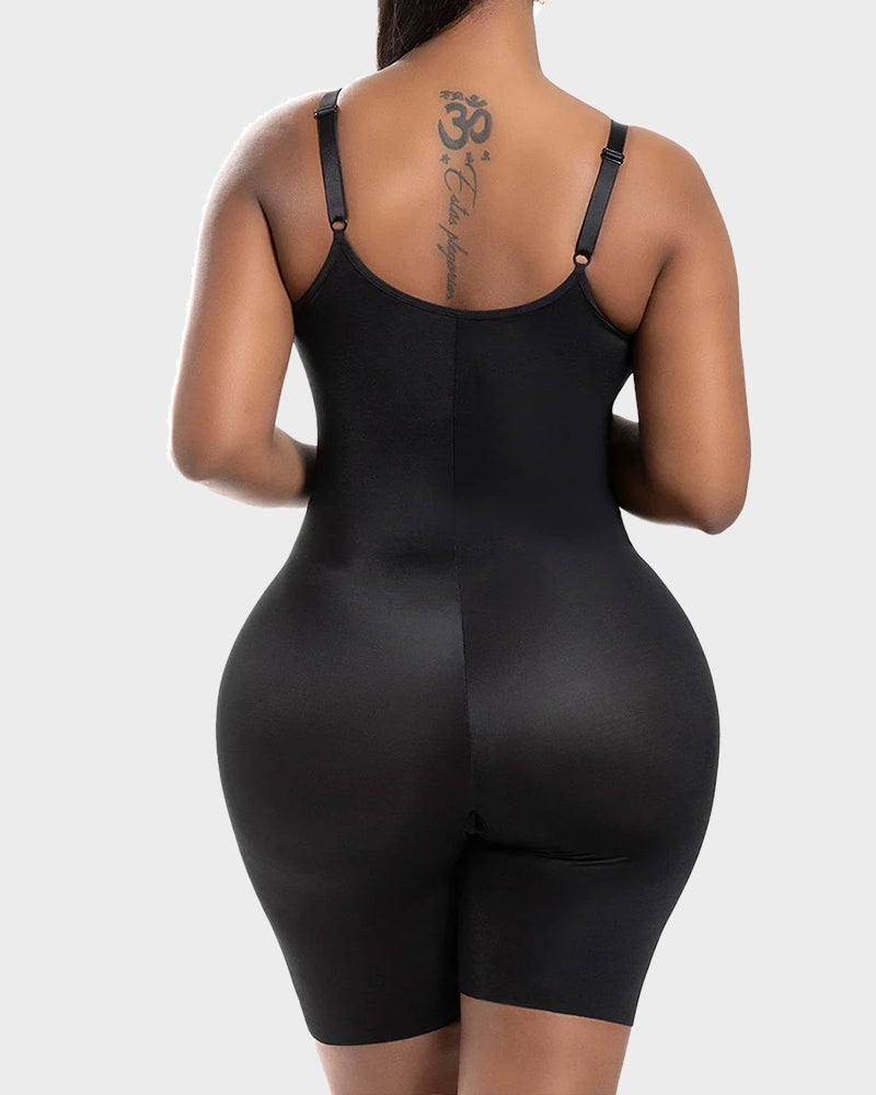 Comfort Sculpt Shapewear Bodysuit: Built-In Wireless Bra, Tummy Control, Mid-Thigh