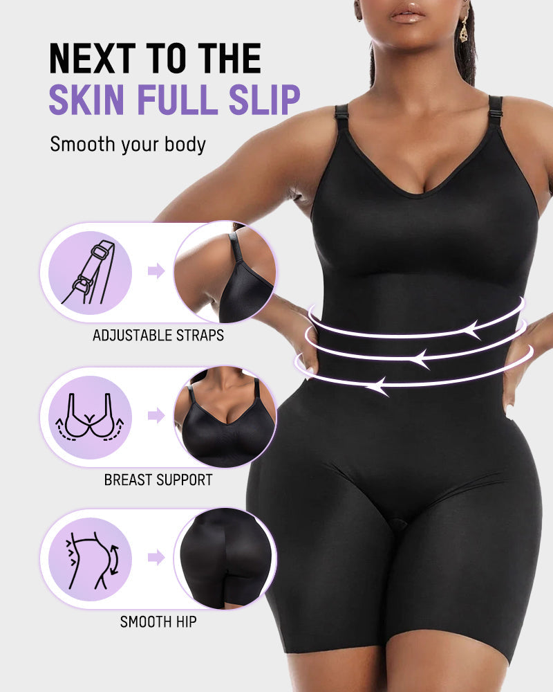 Comfort Sculpt Shapewear Bodysuit: Built-In Wireless Bra, Tummy Control, Mid-Thigh