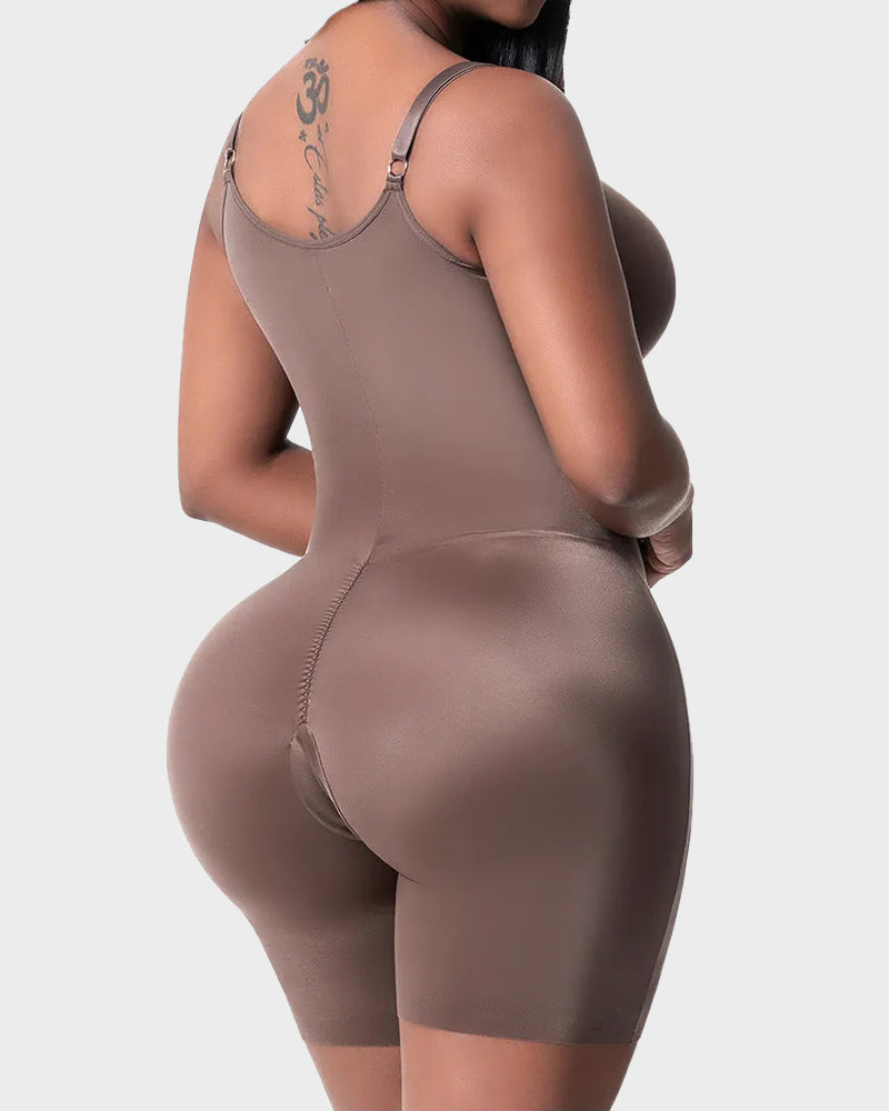 Comfort Sculpt Shapewear Bodysuit: Built-In Wireless Bra, Tummy Control, Mid-Thigh