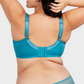 Comforting Blue Lace Underwire Push-Up Bra: Natural Lift & Support