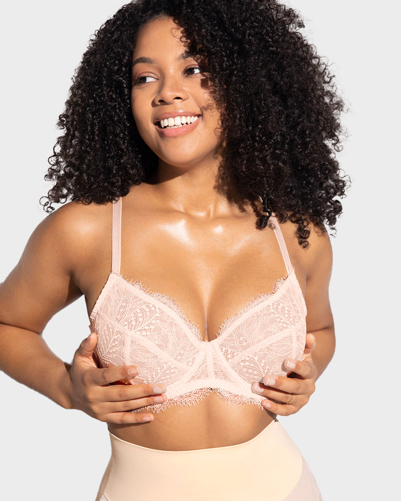 Luxurious Lace Unlined Underwire Push-Up Bra for Ultimate Comfort & Support