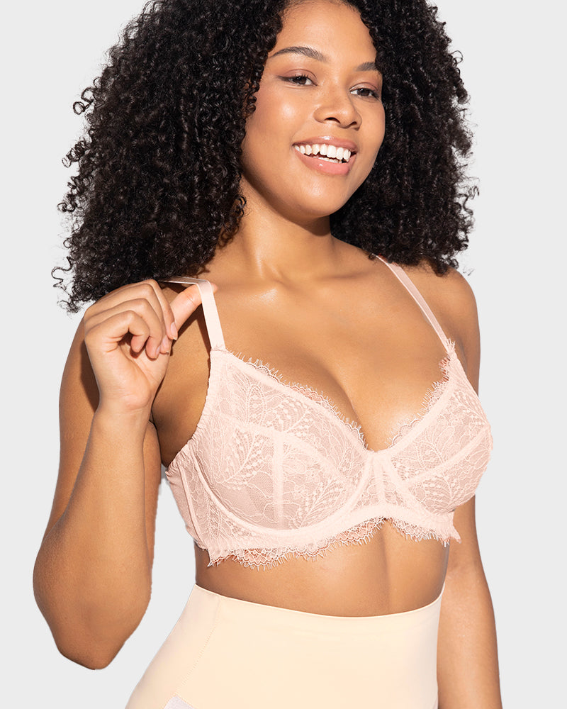 Luxurious Lace Unlined Underwire Push-Up Bra for Ultimate Comfort & Support