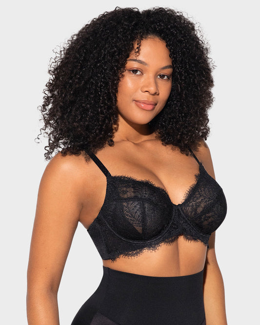 Luxurious Lace Unlined Underwire Push-Up Bra for Ultimate Comfort & Support