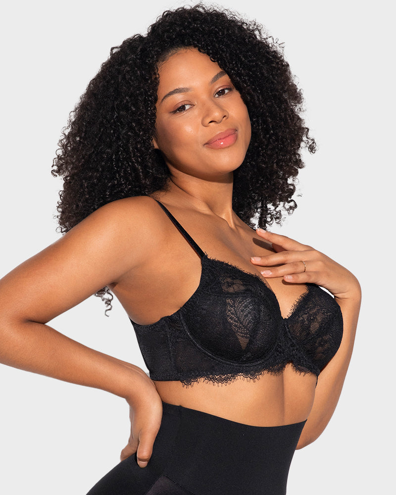 Luxurious Lace Unlined Underwire Push-Up Bra for Ultimate Comfort & Support