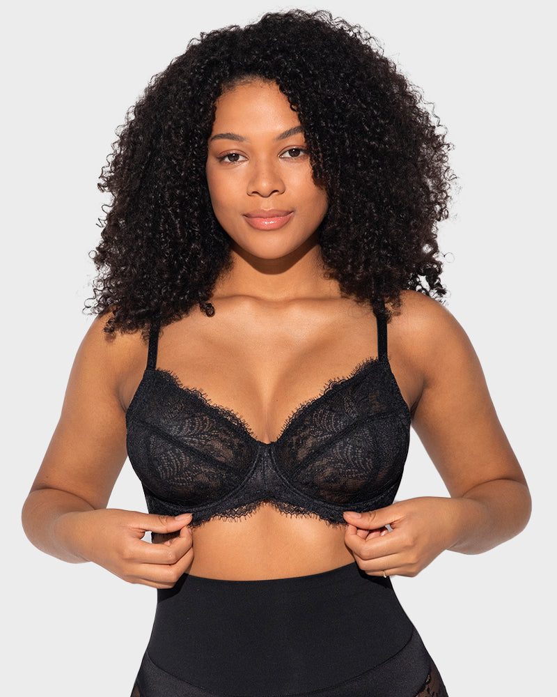 Luxurious Lace Unlined Underwire Push-Up Bra for Ultimate Comfort & Support