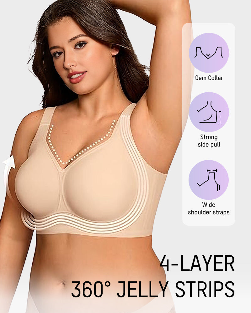 Seamless Wireless Full Coverage Jelly Smoothing Bra - Ultimate Comfort & Support
