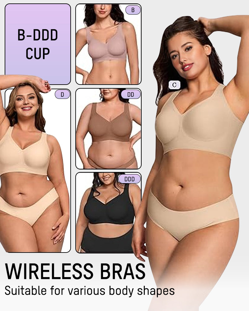 Seamless Wireless Full Coverage Jelly Smoothing Bra - Ultimate Comfort & Support
