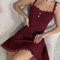 Luxurious Lace-Trimmed Spaghetti Strap Nightdress – Soft, Stretchy, Backless Comfort