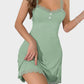 Luxurious Lace-Trimmed Spaghetti Strap Nightdress – Soft, Stretchy, Backless Comfort