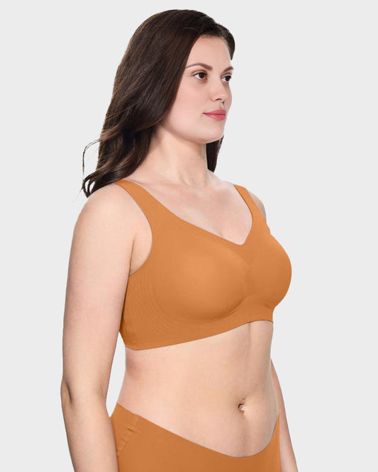 Cooling Wire-Free Antibacterial Minimizer Bra: Seamless Comfort & Gentle Lift