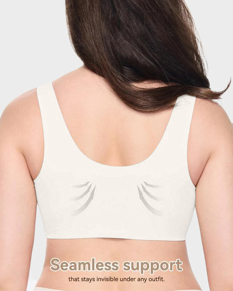 Cooling Wire-Free Antibacterial Minimizer Bra: Seamless Comfort & Gentle Lift