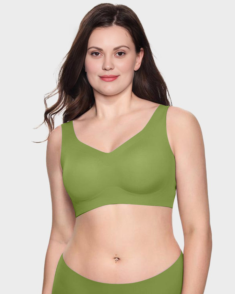 Cooling Wire-Free Antibacterial Minimizer Bra: Seamless Comfort & Gentle Lift