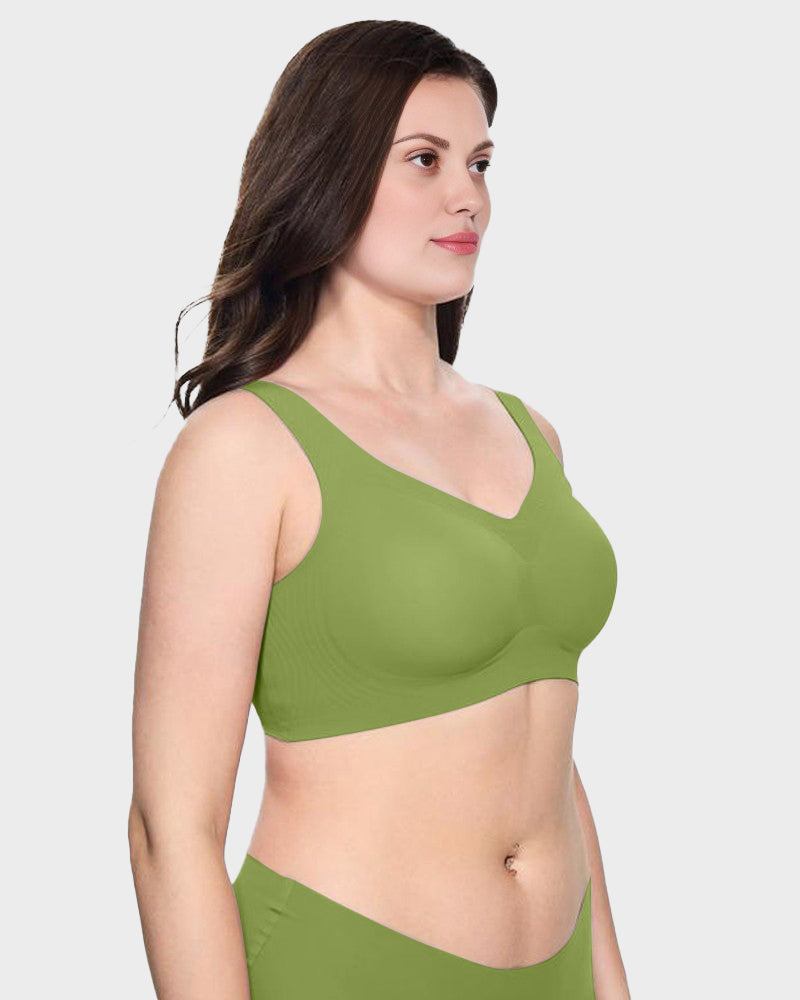 Cooling Wire-Free Antibacterial Minimizer Bra: Seamless Comfort & Gentle Lift