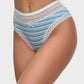 SheCurve 5-Pack Cotton Seamless Lace Stripe Briefs: Breathable, Comfortable, No-Show Panties