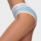 SheCurve 5-Pack Cotton Seamless Lace Stripe Briefs: Breathable, Comfortable, No-Show Panties
