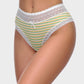SheCurve 5-Pack Cotton Seamless Lace Stripe Briefs: Breathable, Comfortable, No-Show Panties