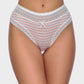 SheCurve 5-Pack Cotton Seamless Lace Stripe Briefs: Breathable, Comfortable, No-Show Panties