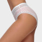 SheCurve 5-Pack Cotton Seamless Lace Stripe Briefs: Breathable, Comfortable, No-Show Panties