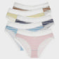 SheCurve 5-Pack Cotton Seamless Lace Stripe Briefs: Breathable, Comfortable, No-Show Panties