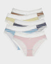 SheCurve 5-Pack Cotton Seamless Lace Stripe Briefs: Breathable, Comfortable, No-Show Panties
