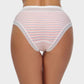 SheCurve 5-Pack Cotton Seamless Lace Stripe Briefs: Breathable, Comfortable, No-Show Panties