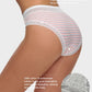 SheCurve 5-Pack Cotton Seamless Lace Stripe Briefs: Breathable, Comfortable, No-Show Panties